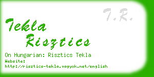 tekla risztics business card